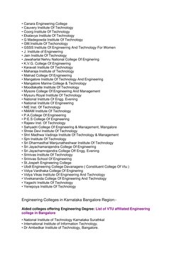 Engineering Colleges in Karnataka List | PDF | Science And Technology ...