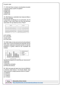 Matemática Séries Iniciais:       
http://desafiosmate.com.br/material-professor-4-e-5-ano  (http://desafiosmate.com.br/mater