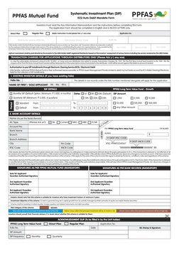 Pgim Sip Form.pdf PPFAS Mutual Fund SIP Application Form | PDF | Identity Document | Banks