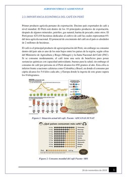AGROINDUSTRIAS Y ALIMENTOS II 
 
1 
26 de noviembre de 2019 
2.3. IMPORTANCIA ECONÓMICA DEL CAFÉ EN PERÚ 
 
Primer producto a