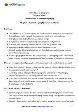 Human Geography: Nature and Scope Notes | PDF | Geography | Social Science