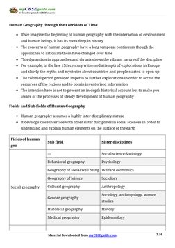 Human Geography: Nature and Scope Notes | PDF | Geography | Social Science
