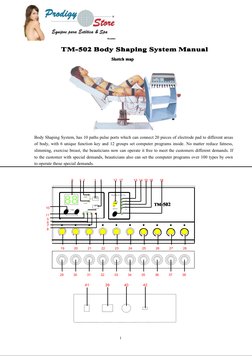 TM-502 Body Shaping System Manual | PDF | Power Supply | Computer