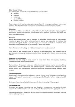 Workplace Visitor Policy Guidelines | PDF | Security Guard ...