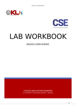 Data Science Lab Workbook 2019-20 | PDF | Homework | Computer Programming