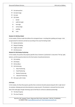 HTML & CSS Course Syllabus Overview | PDF | Html | Html Element
