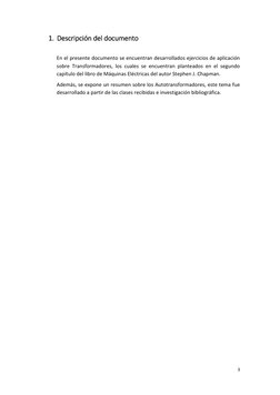 3 
 
1. Descripción del documento 
 
En el presente documento se encuentran desarrollados ejercicios de aplicación 
sobre Tra