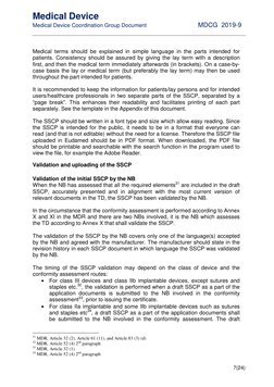 Medical Device 
     
Medical Device Coordination Group Document  
MDCG  2019-9 
 
 
 
 
 
 
7(24) 
Medical terms should be