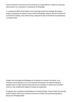 monitor del celular movil anexo que se encuentra en el app Web Lite. Tenga en cuenta que
esta conexión va a mostrarse en la a