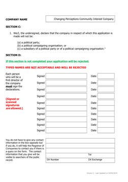 CIC 36 Community Interest Statement Guide | PDF | Government | Business
