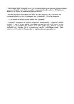 CIC 36 Community Interest Statement Guide | PDF | Government | Business