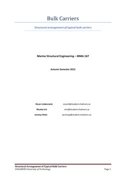 Structural Design of Bulk Carriers | PDF | Ships | Strength Of Materials