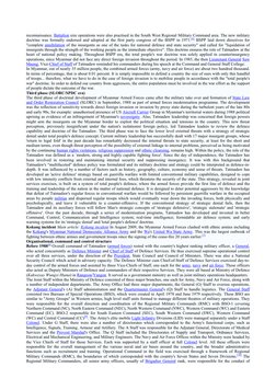 reconnaissance. Battalion size operations were also practised in the South West Regional Military Command area. The new milit