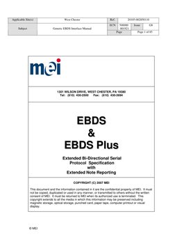 Applicable Site(s)
West Chester
Ref.
20105-002850110
ECN
500000
001921
Issue
G8
Subject
Generic EBDS Interface Manual
Page
Pa