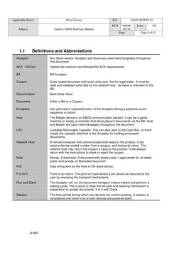 Applicable Site(s)
West Chester
Ref.
20105-002850110
ECN
500000
001921
Issue
G8
Subject
Generic EBDS Interface Manual
Page
Pa