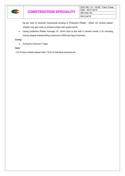 Terrace Waterproofing Method Statement | PDF | Polyurethane | Concrete