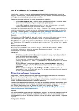 SAP HCM – Manual de Customização SPRO
Nesta etapa, é possível efetuar as opções para a edição gráfica de estruturas (por exem