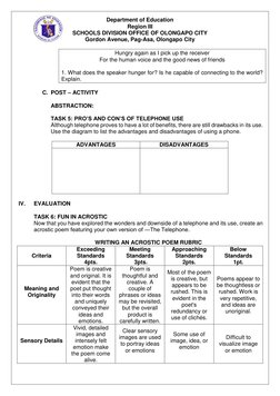 Department of Education 
Region III 
SCHOOLS DIVISION OFFICE OF OLONGAPO CITY 
Gordon Avenue, Pag-Asa, Olongapo City 
 
Hungr