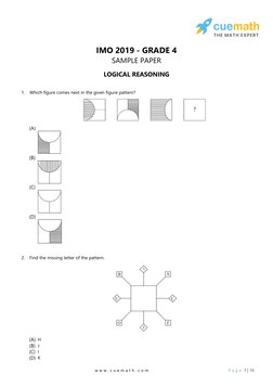 Grade 4 IMO Sample Paper PDF | PDF | Litre | Teaching Mathematics