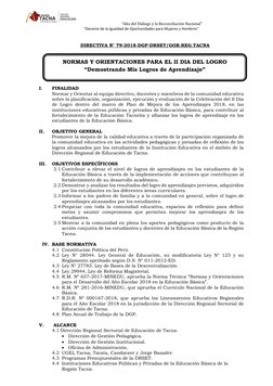 “Año del Diálogo y la Reconciliación Nacional” 
“Decenio de la Igualdad de Oportunidades para Mujeres y Hombres”