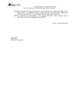 “Año del Diálogo y la Reconciliación Nacional” 
“Decenio de la Igualdad de Oportunidades para Mujeres y Hombres” 
 
8.3