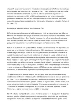 el país”; f) los precios “aumentaron inmediatamente de aplicada la Reforma Cambiaria por
la devaluación que esta provocó” y,