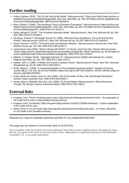 Ackley, Gardner (1978). "The 'IS–LM' Form of the Model". Macroeconomics: Theory and Policy (https://archive.or
g/details/macr