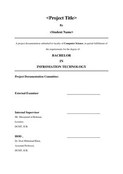 Updated Final Year Project Documentation Template | PDF | Use Case ...