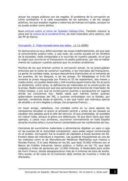 3 
‘Corrupción en España’. Manuel Herranz Montero. ‘En mi barrio’ y ‘Arian seis’ 
actuar los cargos públicos con los rega