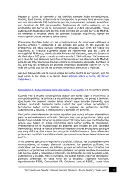 4 
‘Corrupción en España’. Manuel Herranz Montero. ‘En mi barrio’ y ‘Arian seis’ 
Pegado al suelo, al cemento y los ladri