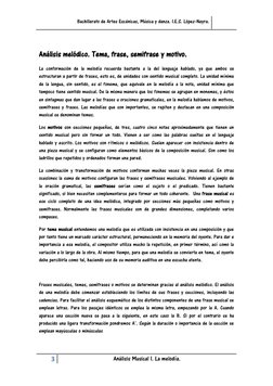 Bachillerato de Artes Escénicas, Música y danza. I.E.S. López-Neyra.  
 
3 
Análisis Musical I. La melodía. 
 
 
Análisis mel