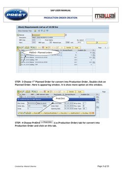 SAP MD04 Production Order Guide | PDF | Warehouse | Button (Computing)