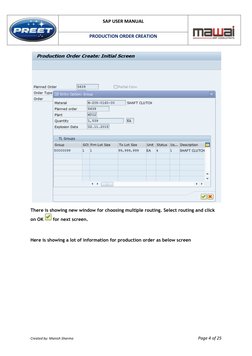 SAP MD04 Production Order Guide | PDF | Warehouse | Button (Computing)