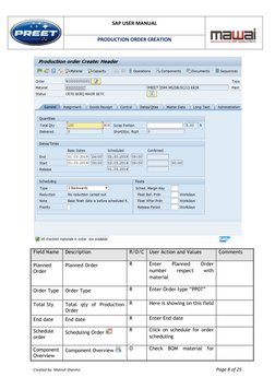 SAP MD04 Production Order Guide | PDF | Warehouse | Button (Computing)