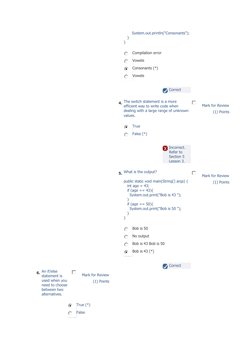 System.out.println("Consonants"); 
   } 
} 
 
 
 
 
 
 
 
 
 
 
Compilation error 
 
 
 
 
 
 
Vowels 
 
 
 
 
 
 
Con