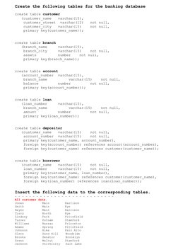 Banking Database Table Design | PDF | Deposit Account | Financial Services