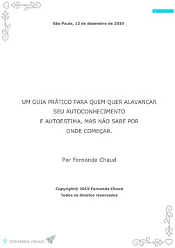 2 
São Paulo, 12 de dezembro de 2019 
 
 
 
 
 
 
 
 
 
 
UM GUIA PRÁTICO PARA QUEM QUER ALAVANCAR 
SEU AUTOCONHECIMENTO