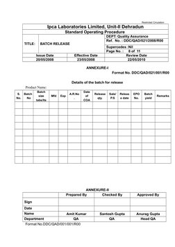 Batch Release SOP for Pharmaceuticals | PDF | Quality Assurance ...