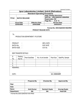Batch Release SOP for Pharmaceuticals | PDF | Quality Assurance ...