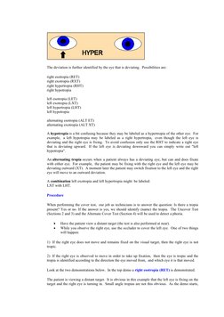 Ocular Motility: Cover Test Procedures | PDF | Neuropsychological ...