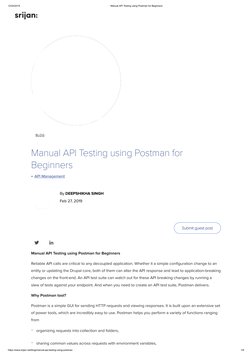 Manual API Testing with Postman Guide | PDF | Hypertext Transfer ...