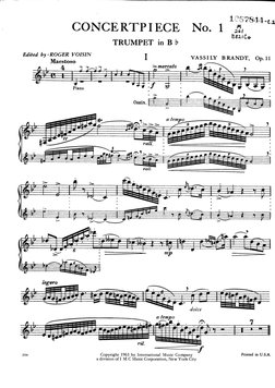 Vassily Brandt - Concertpiece No.1 - Trumpet Part | PDF