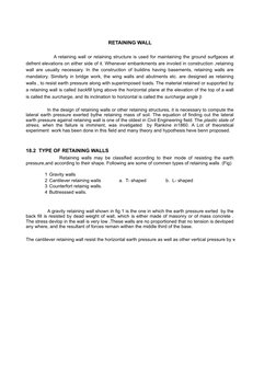 L-Shaped Retaining Wall Design Guide | PDF | Civil Engineering ...