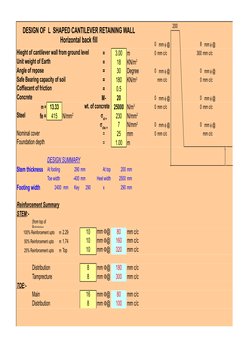 L-Shaped Retaining Wall Design Guide | PDF | Civil Engineering ...