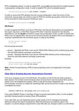 PFS is disabled by default. In order to enable PFS, use the pfs command with the enable keyword
in group-policy configuration