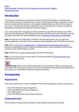Output
Debug Message "Received an IPC message during invalid state" Appears
Related Information
Introduction
This document co