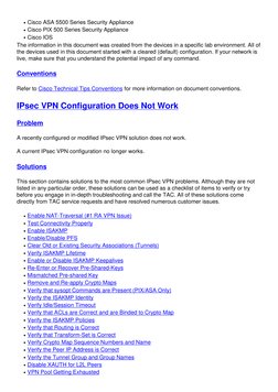 Cisco ASA 5500 Series Security Appliance
G
Cisco PIX 500 Series Security Appliance
G
Cisco IOS
G
The information in this docu