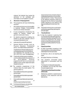 B.Sc FASHION DESIGN 
4 
 
 
 
 
Institute, the Institute may revoke the 
admission of the candidate with 
information to the