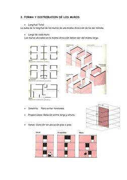 3. FORMA Y DISTRIBUCION DE LOS MUROS

Longitud Total
La suma de la longitud de los muros de una misma dirección de be ser mí