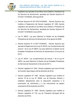 PLAN OPERATIVO INSTITUCIONAL  DEL AREA TECNICA MUNICPAL DE LA 
MUNICIPALIDAD DISTRITAL DE TARICÁ   POI 2019- ATM 
 
 
Legisla